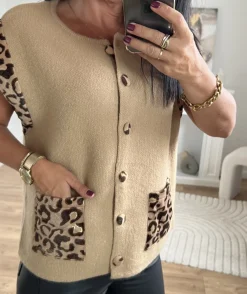 La boutique de Lilie GILET CAMELIANA> Pulls / Gilets