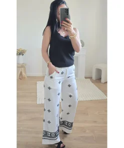 La boutique de Lilie PANTALON CLAIRE EN LIN> Jeans / Pantalons