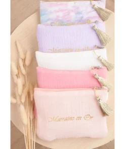La boutique de Lilie POCHETTE MARRAINE EN OR> Sacs / Idées Cadeaux