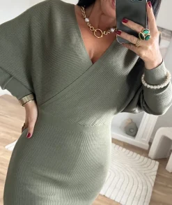 La boutique de Lilie ROBE PULL OLIVINE> Robes