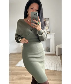 La boutique de Lilie ROBE PULL OLIVINE> Robes