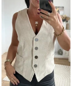 La boutique de Lilie VESTE SANS MANCHE ANNE CECILE> Vestes