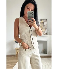 La boutique de Lilie VESTE SANS MANCHE ANNE CECILE> Vestes