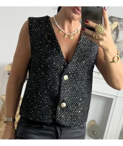 La boutique de Lilie VESTE SANS MANCHE ORNELLA> Vestes